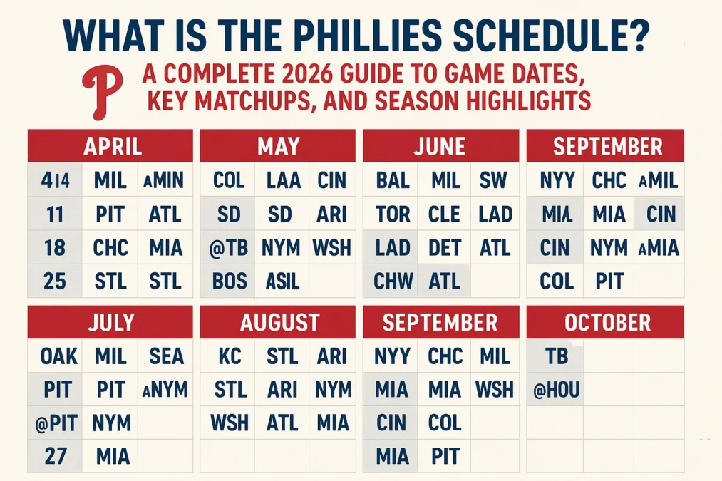 What Is the Phillies Schedule? A Complete 2026 Guide to Game Dates Key Matchups and Season Highlights
