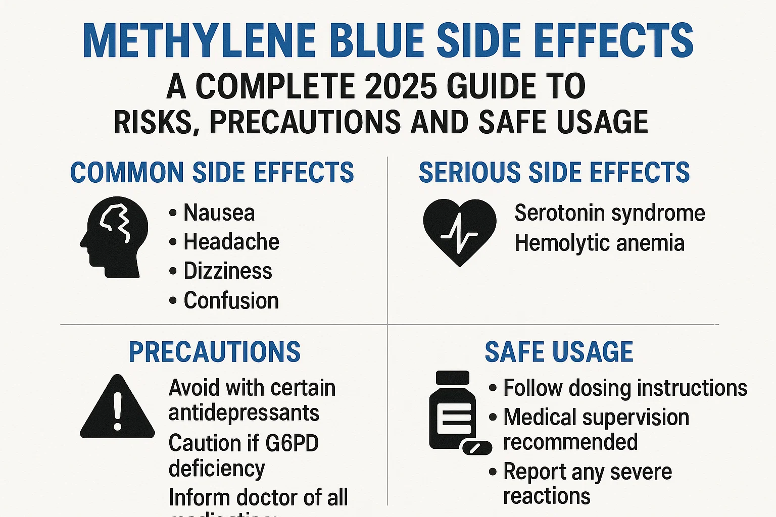 What is Methylene Blue Side Effects: A Complete 2025 Guide to Risks Precautions and Safe Usage