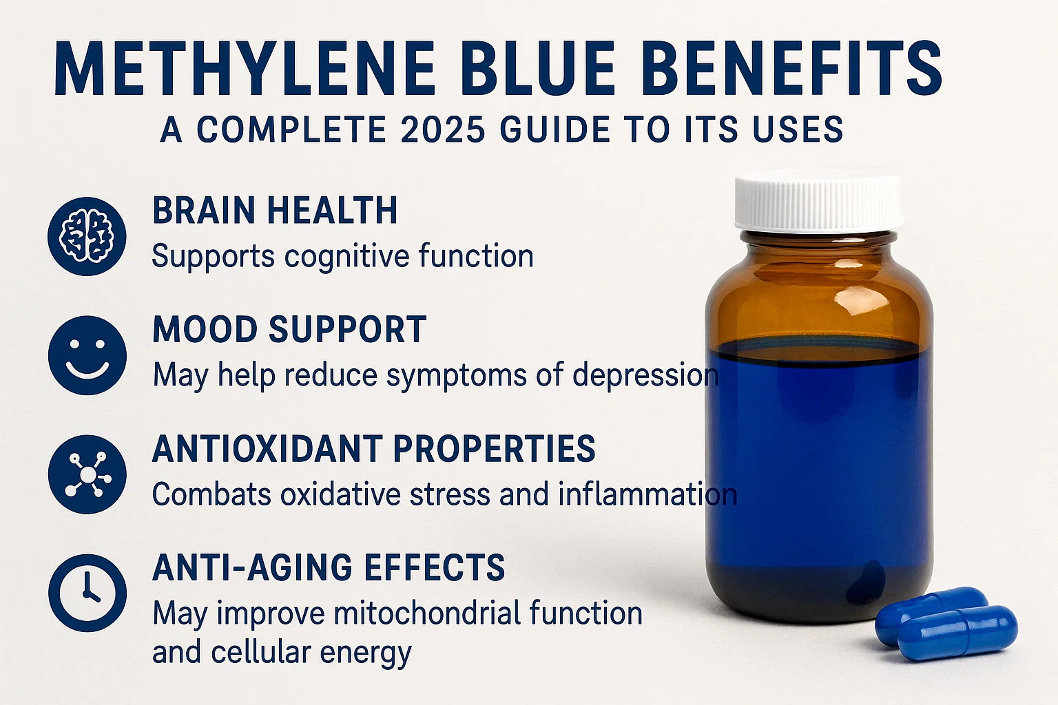 What is Methylene Blue Benefits: A Complete 2025 Guide to Its Uses Brain Health and Anti-Aging Effects